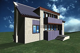 房子,小屋,三維模型
