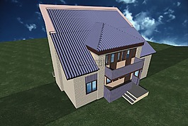 房子,小屋,三維模型