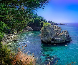海灘,海,希臘
