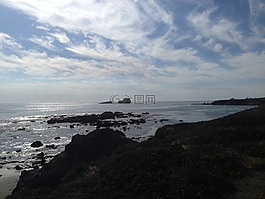 海灘,天空,自然
