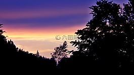 天堂,天空,日落