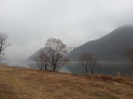 自然景观,湖,山湖