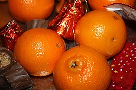 橘子,巧克力,食品