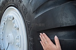 輪胎,手,車輪