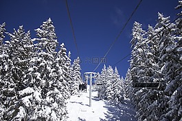 chairlift,雪,滑雪