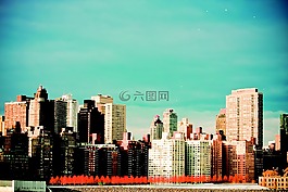市容,天際線,城市