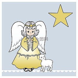 圣誕賀卡,圣誕,天使