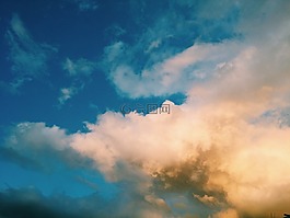 天空,云,藍色