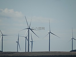 風車,風電場,天空