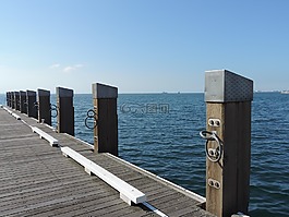 支柱,碼頭,海洋