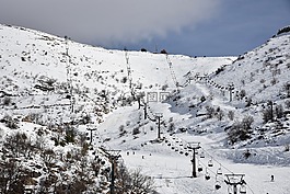 雪,冬天,山