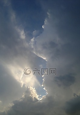 天空,日落,下午