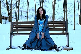 女孩,公主,雪