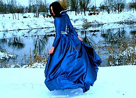女孩,公主,雪