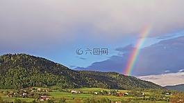 山,夏天,視圖