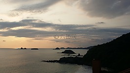 海,海灘,景觀