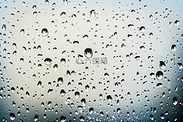 滴,雨,窗口