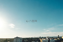 天空,天際線,陽光