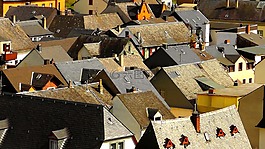 村,屋頂,推