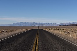 沙漠,平直的公路,景觀