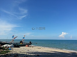 泰國,船,海洋