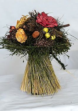花束,干花,玫瑰