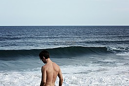 波,海洋,海