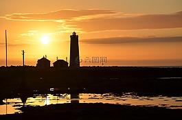 日落,sillouette,abendstimmung