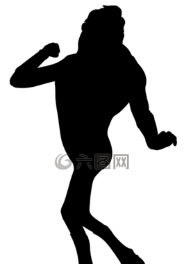 剪影,男子,鄉里