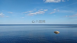 mar,天空,岩石