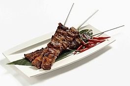 亞洲食品,燒烤,肉