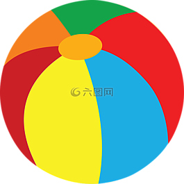 海灘,球,夏天