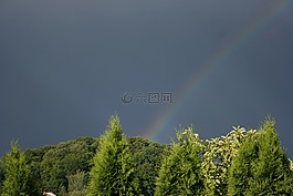 彩虹,天空,彩虹天空