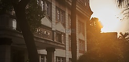 傍晚,夕陽(yáng),建筑