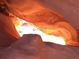 红色岩石,砂岩,自然