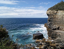 海岸,懸崖,海洋
