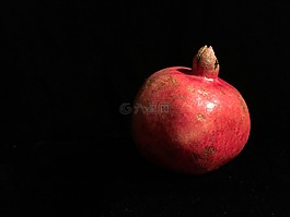 石榴,紅色,黑