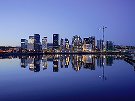 市容,天際線,夜