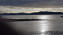 ceu,海滩,地平线