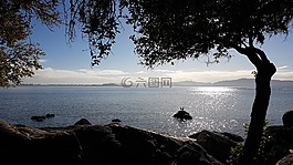 ceu,海滩,地平线