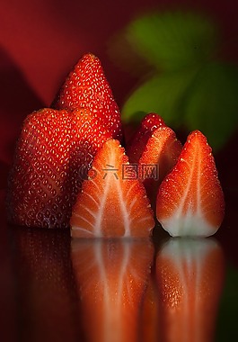 草莓,水果,紅色