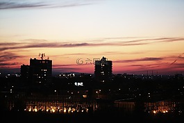 日落,天空,夜