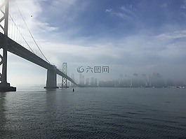 旧金山,海湾桥,雾
