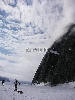 越野滑雪,雪,旅行