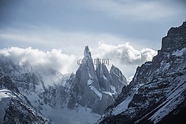 山,云,天空