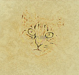 猫画,艺术,乌贼