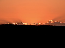 日出,日落,北海
