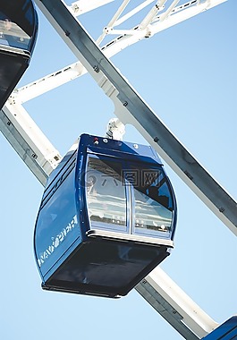 摩天,車輪,騎