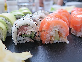 壽司,晚餐,吃