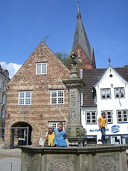 弗伦斯堡,nordermarkt,neptunbrunnen